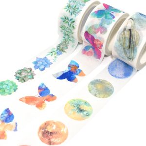 Japanese Washi Masking Tape Anti UV Colorful Art Design Width 30mm Decorative