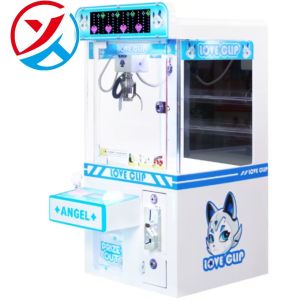 LED Light Mini Claw Machine Hardware Cabinet With Plush Toys And Keychains