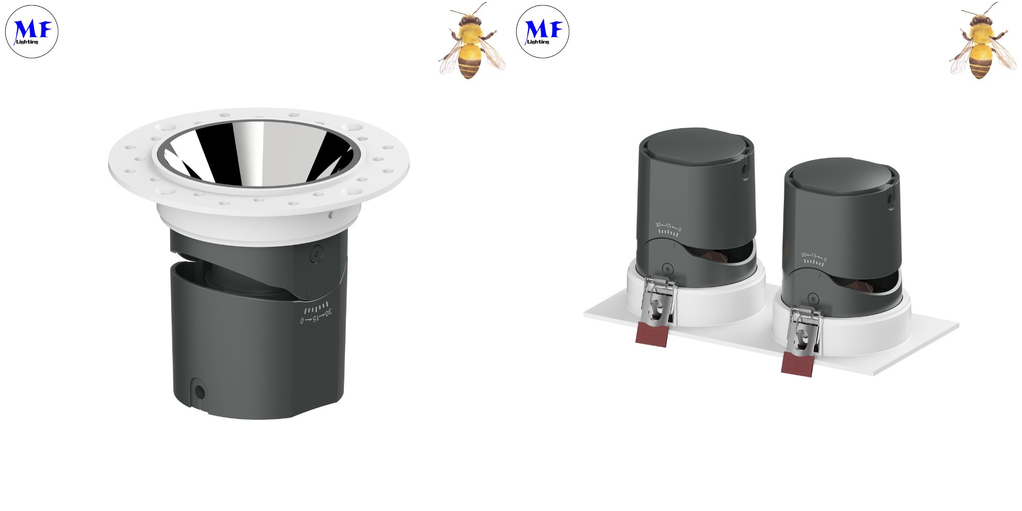 LED Down Light Led Recessed Down Light Led Downlight Ceiling Light 10W Round Type IP40 CCT3000K 4500K 6000K