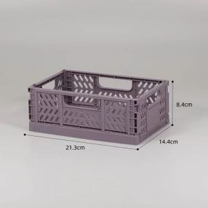 Convenient Mesh Plastic Crates for Office Desk Stackable and Blue NO Foldable
