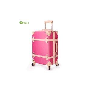 Double Spinner ABS Hard Shell Cabin Case Pink With Binding Belts