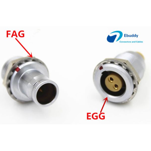 14 Pin Push Pull Circular Connector , Lemo Alternative Male Plug Connector FAG