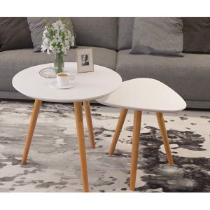 Cafe Furniture Solid Wood Modern Center Table Japanese Style Assembly Minimalist