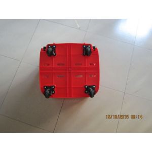 Supermarket PP Rolling Shopping Basket / Cart with Four Wheels