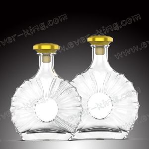 Customized Clear Super Flint Glass Spirit Bottle