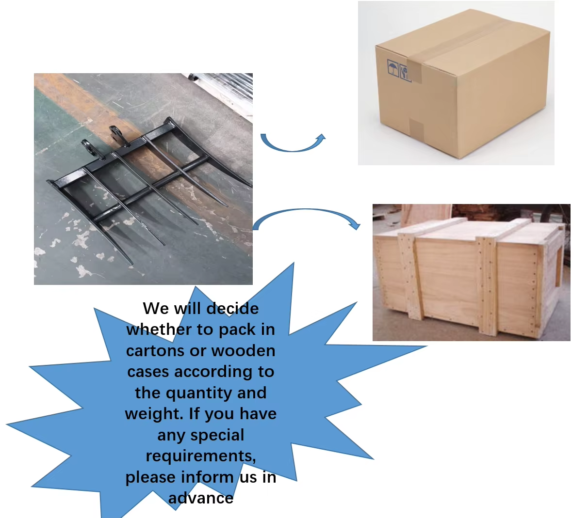 0.8T To 1.5T Excavator Parts Small Rake Attachment Agricultural Digger Rake