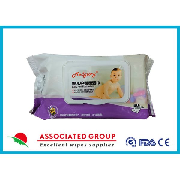 Quality Natural Degradable Baby Anti Rash Nappy Wipes With Oat Kernel Extract wholesale
