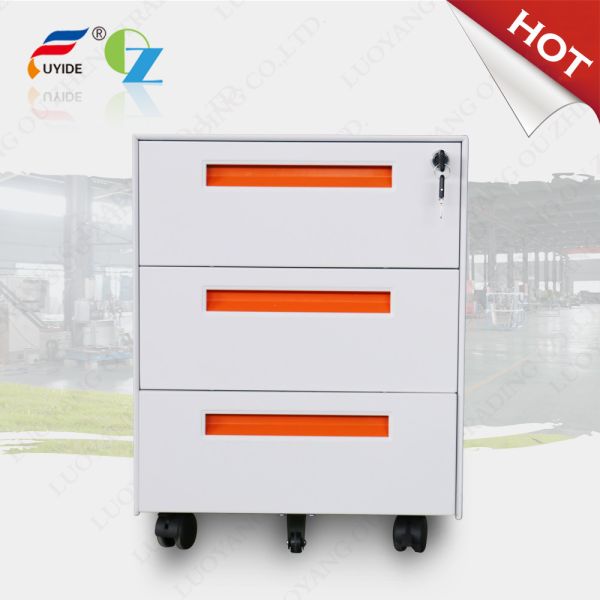 Quality 3 drawer Mobile pedestal cabinet FYD-H001,sliver color,five casters,3 section slideway for promotion wholesale