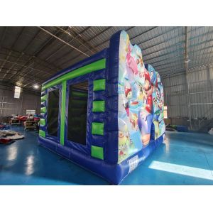 Digital Printing Inflatable Bounce House With Slides Super Mario Inflatable