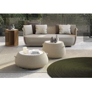 Three seater Rope Sofa Set Weather Resistant Durable For Gardens Courtyards