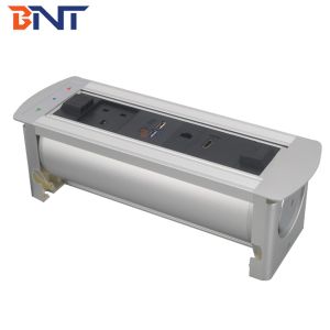 CE Rohs approved motorized revolving desk power socket with UK power and usb