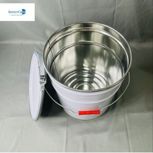 10Liter Conical Tin Can With Lock Ring Tin Bucket OEM 5L Sika Bucket Metal Pails