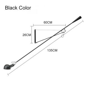 Art Decor LED Wall Mounted Bedside Light White Black Adjustable Long Arm Plug in