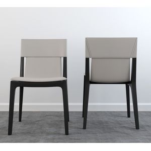 Custom Made Hotel Conference Leather Dining Chairs With Wood Legs