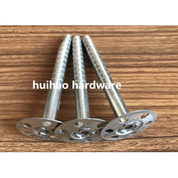 Quality Galvanized Steel Rock Wool Insulation Anchor pins With 35mm Round Washer Base wholesale