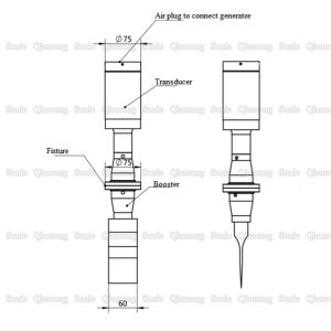 High Power 20Khz Ultrasonic Cutting Machine , Ultrasonic Rubber Cutter Assembled