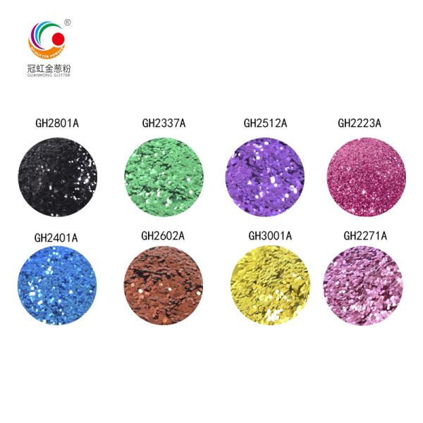 Solvent Resistance Chunky Rainbow Glitter Gold Red Iridescent Square For Crafts