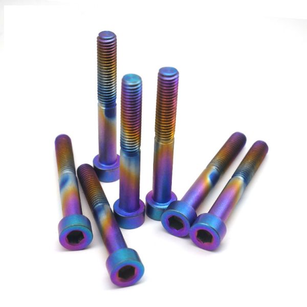 Anodized Colored Rainbow Titanium Motorcycle Parts Gr5 Titanium Screws M6 M3 M4