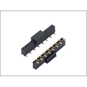 Cheap 1.27mm pitch plastic waterproof gold plated female header single row SMT H5.7 left front right rear with cap for sale