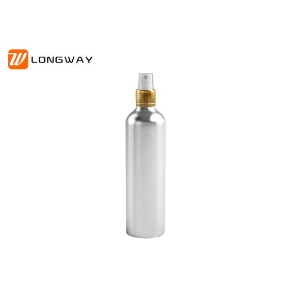 Quality matte or glossy aluminum cosmetic containers 250ml bottle with spray head wholesale