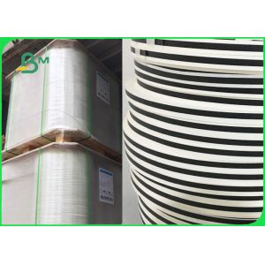 14mm 15mm Custom Printed Striped Drinking Straw Paper FDA Biodegradable