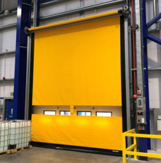 PVC Fabric High Speed Rapid Roller Doors Thermal Insulation Ensuring Safety In