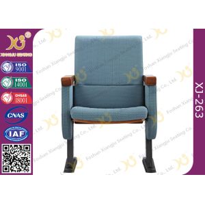 Molded Foam Low Back Auditorium Seat Chairs With MDF Writing Pad Spring Return