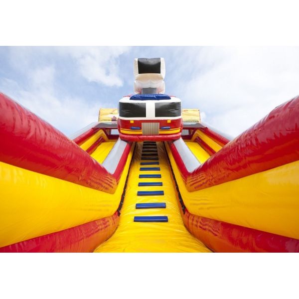 Double Lane Brandweer Commercial Inflatable Slide Waterproof Inflatable Castle Slide