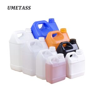 China Square Empty Plastic Oil Barrel Seal Packing Storage Bottle With Aluminum Cover 1L on sale