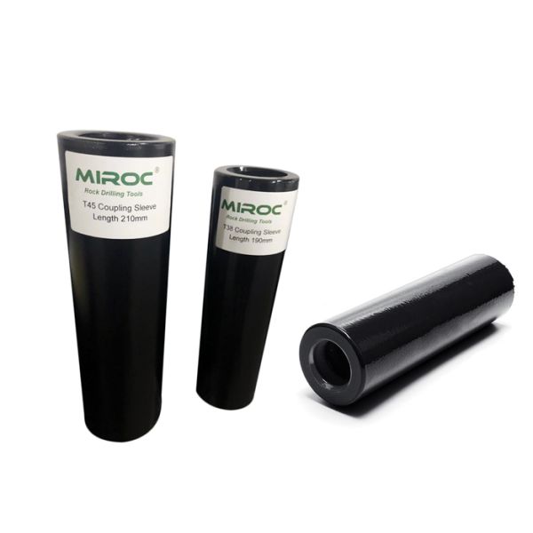 190mm T38 210mm T45 Threaded Coupling Sleeve For Connecting Extension Drill Rod
