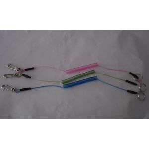 Plastic coated and stainless steel wire spiral cord fishing tool holder spring