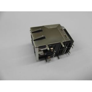 Single Port Shielded Integrated Transformer Modular Jack Rj45 For Telecom Transmitter RJ45 With Transformer