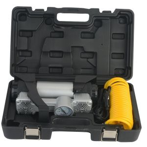 LED Light Heavy Duty Vehicle Portable Air Compressors DC12v With Tool Box