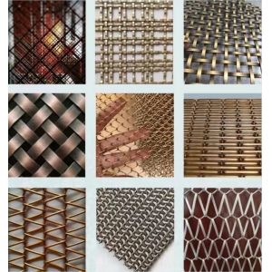 Decorative Steel Bronze Metal Wire Screen Architectural Mesh Chain Coil Hanging
