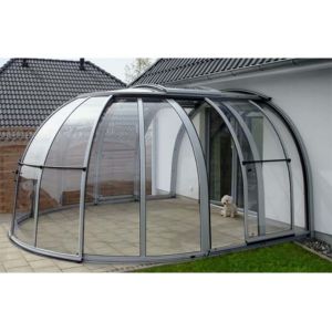 China Customized Roof Design 4 Seasons Garden Room Aluminum Frame Double Glass Sunroom on sale