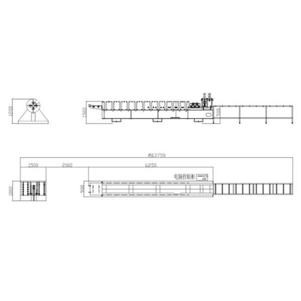 Professional Sandwich Panel Roll Forming Machine UL Shape Cable Production Line