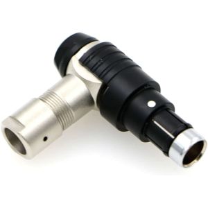 Alvin's Cables Compatible Fischer S102 3 Pin Male Right Angle Connector For ARRI