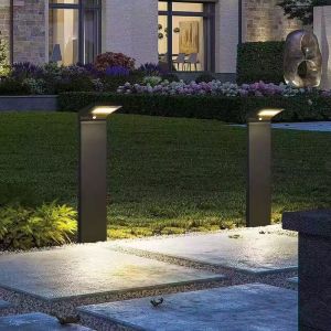 Aluminum Die-Cast Motion Sensor Solar Bollard IP65 Waterproof LED for Garden