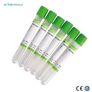 Cheap Disposable Blood Collection Green Top Heparin Tube Coated Spray Dried Lithium Heparin for sale