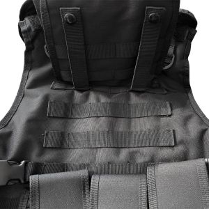 Safety Adjustable Black Vest Protective Jacket with Molle System in Polyester