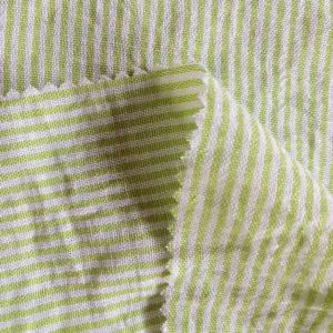 100% Polyester Plain Weaving - Stripe Pattern - Imitate Linen Hand Feel