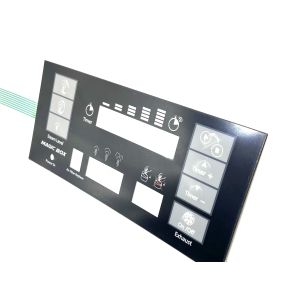 Tactile FFC Flex Cable Waterproof Membrane Switch With Female Scrip Housing