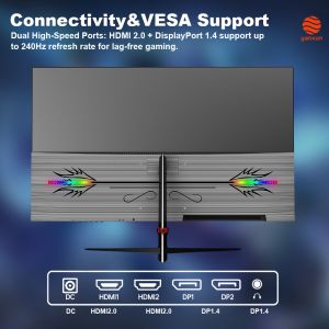 27-Inch Widescreen Gaming Monitor: 2560x1440 2K IPS Panel 240Hz High Refresh