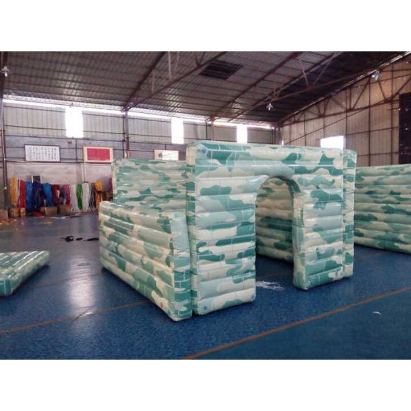 Quality Camouflage Inflatable Sports Games , Inflatable Paintball Bunker Broken Wall wholesale