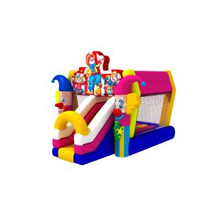China ODM Inflatable Bouncy House With Slide Clown Inflatable Combo on sale