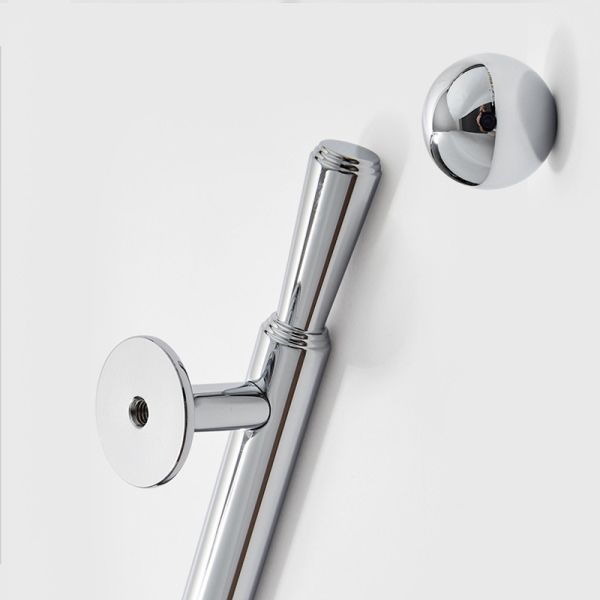 Brass Chorming Silver 192mm T Bar Furniture Handles For Cabinet Drawer