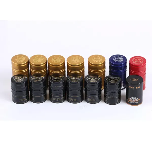 Non Refillable Bottle Stopper Aluminum Cover Lids With Colorful Ropp Wine Caps