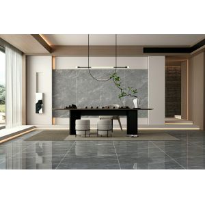 Cheap 900x1800mm Grey Polished Glazed Porcelain Tile 0.5% WA for sale