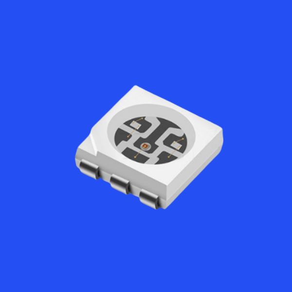 High Brightness 5050 RGB LED Diode 5.0x5.0mm PCT Bracket 120 Degree Beam Angle 6