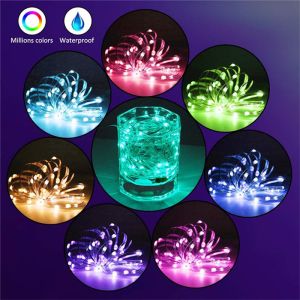 Silver RGB APP Christmas Tree LED Fairy String Lights